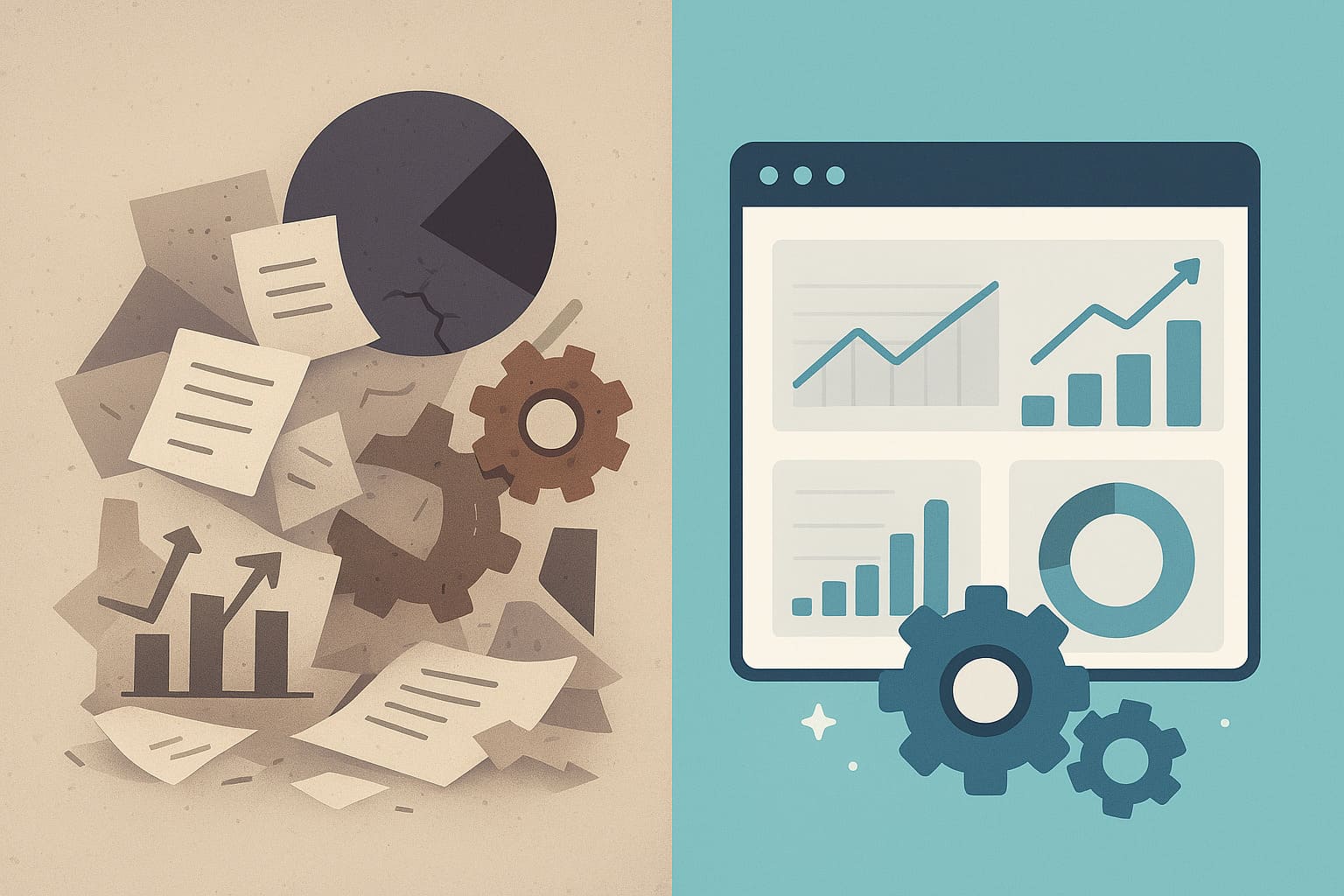 Contraste de SEO y sin SEO